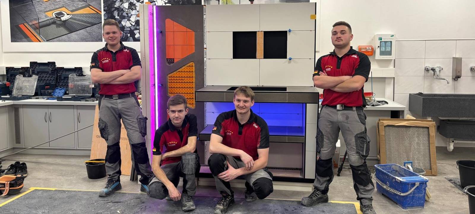 Fliesen-Nationalmannschaft trainiert in Iserlohn